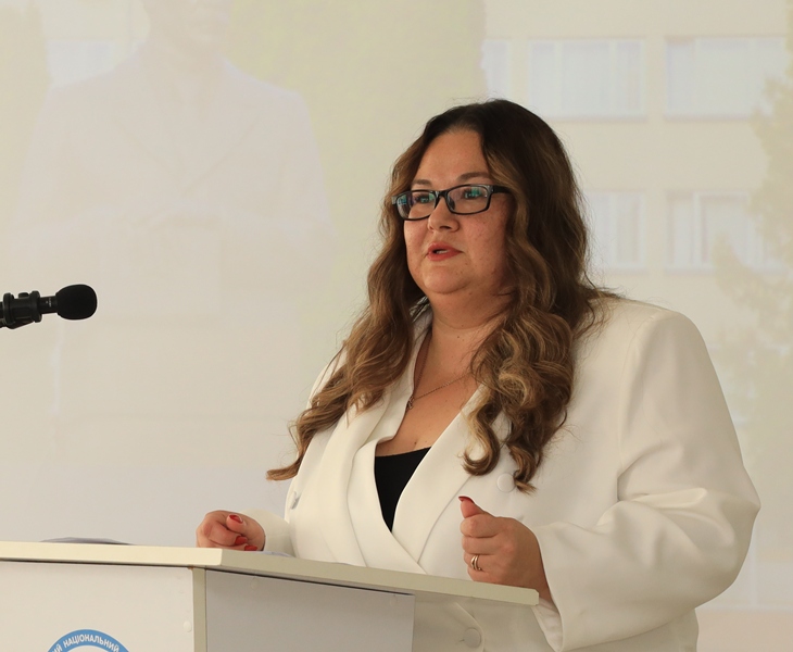 Вітальне слово завідувачки кафедри математики та методики її навчання Ганни Гоменюк